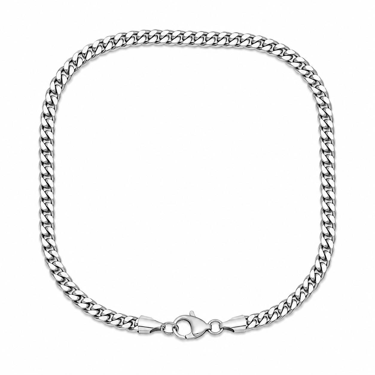Classic Cuban Link Chain – Premium Silver Finish