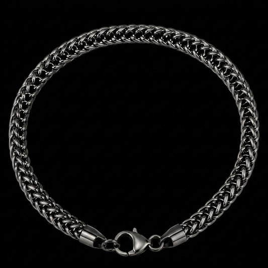 Midnight Link Bracelet – Stealth Stainless Steel