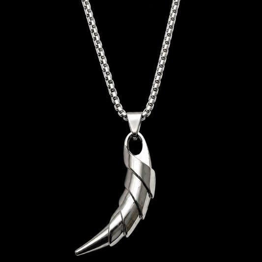 Modern Spiral Tusk Pendant – Urban Sleek Series